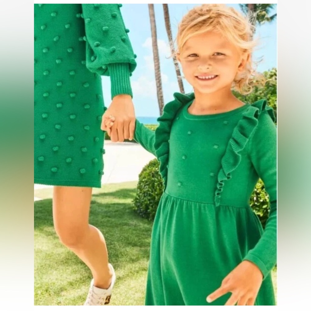 Lilly Pulitzer Girl's  Eunice Dress In Fernández Gully Green Gorgeous Sz XL